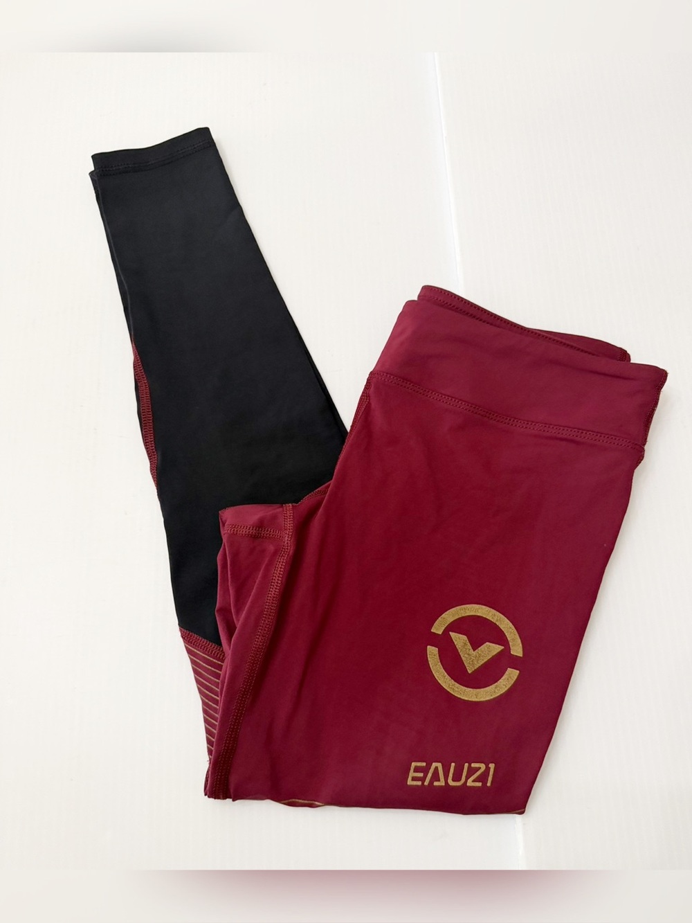 VIRUS EAU21 Maroon Black Bioceramic V2 Compression Pants Tights - S